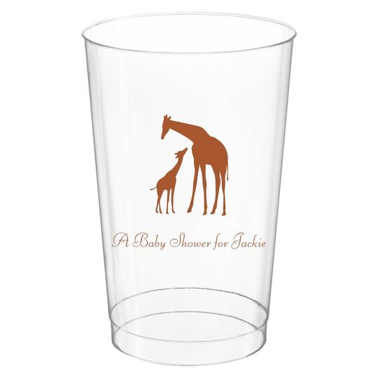 Giraffe Duo Clear Plastic Cups